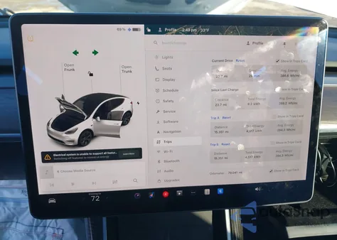 2021 Tesla Model Y Long Range Dual Motor All-Wheel Drive z USA, uszkodzony, nr VIN 5YJYGDEE5MF118949